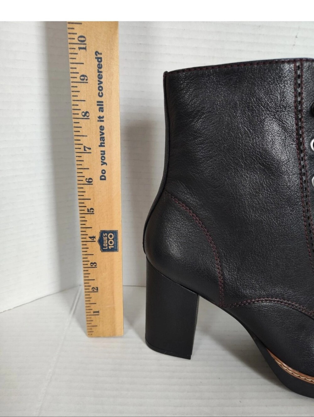 Naturalizer Black Leather Boots "VOTE" Spell out Political Size 10 Rare - Picture 6 of 9